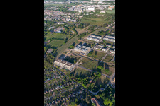 Photographie aérienne de Chantier de construction du LTC - Linder Technology Campus dans la Wilhelm-Schickard-Straße dans le parc technologique Karlsruhe à le quartier Rintheim in Karlsruhe dans le département Bade-Wurtemberg, Allemagne