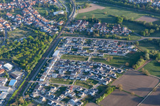 Vue aérienne de Nouvelle zone de développement Paul-Klee-Ring à Wörth am Rhein dans le département Rhénanie-Palatinat, Allemagne