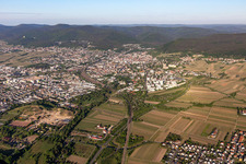 Vue d'oiseau de Neustadt an der Weinstraße dans le département Rhénanie-Palatinat, Allemagne