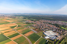 Enregistrement par drone de Bellheim dans le département Rhénanie-Palatinat, Allemagne