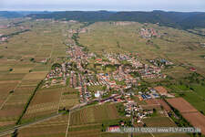 Vue aérienne de Edesheim dans le département Rhénanie-Palatinat, Allemagne