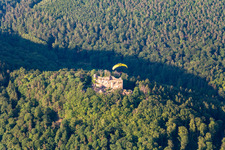 Photographie aérienne de Château du Maître des Ânes à Ramberg dans le département Rhénanie-Palatinat, Allemagne