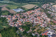 Vue aérienne de Quartier Sondernheim in Germersheim dans le département Rhénanie-Palatinat, Allemagne