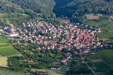Quartier Rechtenbach in Schweigen-Rechtenbach dans le département Rhénanie-Palatinat, Allemagne vue d'en haut