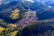 Vue aérienne de Vorderweidenthal dans le département Rhénanie-Palatinat, Allemagne