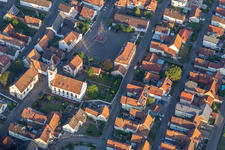 Vue oblique de Quartier Neuburg in Neuburg am Rhein dans le département Rhénanie-Palatinat, Allemagne