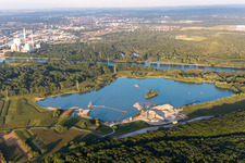 Vue aérienne de Mouvements à quartz Wolf&Müller à Hagenbach dans le département Rhénanie-Palatinat, Allemagne