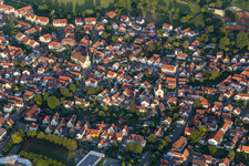 Quartier Maximiliansau in Wörth am Rhein dans le département Rhénanie-Palatinat, Allemagne depuis l'avion