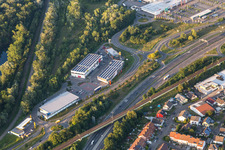 Vue aérienne de Centre Max à Wörth am Rhein dans le département Rhénanie-Palatinat, Allemagne