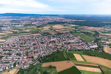 Vue oblique de Brühl dans le département Bade-Wurtemberg, Allemagne