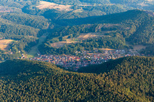 Vue aérienne de Vorderweidenthal dans le département Rhénanie-Palatinat, Allemagne