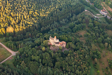 Photographie aérienne de Château de Berwartstein à Erlenbach bei Dahn dans le département Rhénanie-Palatinat, Allemagne