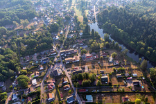Vue aérienne de Rue Bitscher vue de l'ouest à Ludwigswinkel dans le département Rhénanie-Palatinat, Allemagne