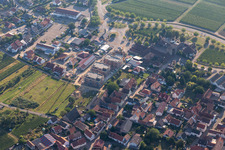 Vue aérienne de Chantier Sylvanerstr à le quartier Schweigen in Schweigen-Rechtenbach dans le département Rhénanie-Palatinat, Allemagne