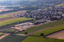 Vue oblique de Kugelmann légumes biologiques nouvelle construction du hall de production à Kandel dans le département Rhénanie-Palatinat, Allemagne