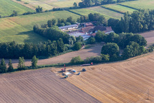 Vue aérienne de Construction de puits sur l'Erlenbach à Kandel dans le département Rhénanie-Palatinat, Allemagne