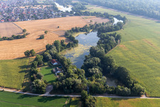 Vue aérienne de Association pour les sports canins eV à Fischmal à Leimersheim dans le département Rhénanie-Palatinat, Allemagne
