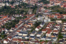 Vue aérienne de Rülzheim dans le département Rhénanie-Palatinat, Allemagne