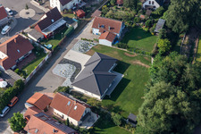 Vue aérienne de Dans les bois à Rheinzabern dans le département Rhénanie-Palatinat, Allemagne