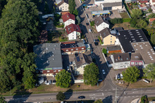 Vue aérienne de Protection solaire pour portes/fenêtres Ghetto à Kandel dans le département Rhénanie-Palatinat, Allemagne