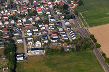 Vue d'oiseau de Minfeld dans le département Rhénanie-Palatinat, Allemagne