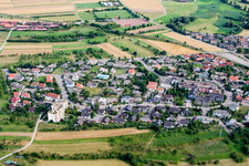 Vue aérienne de Du nord à le quartier Altingen in Ammerbuch dans le département Bade-Wurtemberg, Allemagne