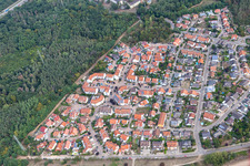 Vue oblique de Quartier Sondernheim in Germersheim dans le département Rhénanie-Palatinat, Allemagne