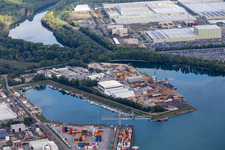 Photographie aérienne de Port à Germersheim dans le département Rhénanie-Palatinat, Allemagne