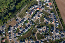 Vue aérienne de Nouvelle zone de développement Altrheinbogen à Ketsch dans le département Bade-Wurtemberg, Allemagne