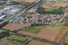 Vue aérienne de Suebenheim à le quartier Seckenheim in Mannheim dans le département Bade-Wurtemberg, Allemagne