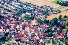Vue aérienne de De l'est à le quartier Altingen in Ammerbuch dans le département Bade-Wurtemberg, Allemagne