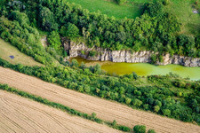 Vue aérienne de Carrière à le quartier Reusten in Ammerbuch dans le département Bade-Wurtemberg, Allemagne
