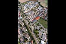 Vue aérienne de Hochstetten, zone de développement Quartier 2020 Biegen-Durlacher Weg à le quartier Linkenheim in Linkenheim-Hochstetten dans le département Bade-Wurtemberg, Allemagne