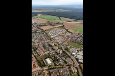 Quartier Linkenheim in Linkenheim-Hochstetten dans le département Bade-Wurtemberg, Allemagne vue du ciel