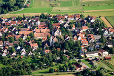 Vue oblique de Quartier Bühl in Tübingen dans le département Bade-Wurtemberg, Allemagne