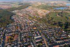 Vue oblique de Jockgrim dans le département Rhénanie-Palatinat, Allemagne