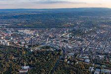 Quartier Innenstadt-West in Karlsruhe dans le département Bade-Wurtemberg, Allemagne vue du ciel