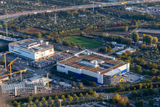 Vue aérienne de IKEA Karlsruhe à le quartier Oststadt in Karlsruhe dans le département Bade-Wurtemberg, Allemagne