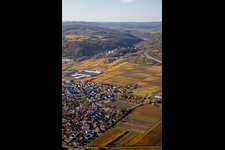 Vue aérienne de Quartier Sausenheim in Grünstadt dans le département Rhénanie-Palatinat, Allemagne