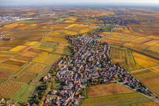Vue aérienne de Kleinkarlbach dans le département Rhénanie-Palatinat, Allemagne
