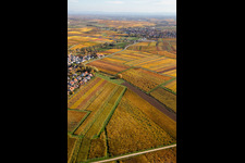Vue oblique de Kleinkarlbach dans le département Rhénanie-Palatinat, Allemagne