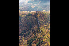 Photographie aérienne de Ruines du château de Scharfenberg à Leinsweiler dans le département Rhénanie-Palatinat, Allemagne