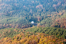 Vue aérienne de Antenne radar à Pleisweiler-Oberhofen dans le département Rhénanie-Palatinat, Allemagne