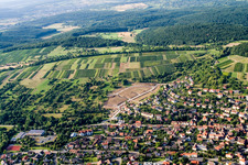Vue aérienne de Corde à lattes à le quartier Dietlingen in Keltern dans le département Bade-Wurtemberg, Allemagne