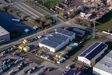 Vue aérienne de Sites de l'usine WWVwärmeverutilization GmbH & Co. KG à le quartier Minderslachen in Kandel dans le département Rhénanie-Palatinat, Allemagne