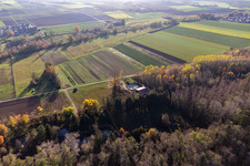 Vue aérienne de Billigheimer Bruch, Erlenbachtal entre Barbelroth, Hergersweiler et Winden à Barbelroth dans le département Rhénanie-Palatinat, Allemagne