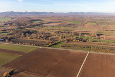 Billigheimer Bruch, Erlenbachtal entre Barbelroth, Hergersweiler et Winden à Winden dans le département Rhénanie-Palatinat, Allemagne d'en haut