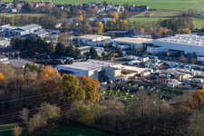 Vue aérienne de Point de lecture à le quartier Minderslachen in Kandel dans le département Rhénanie-Palatinat, Allemagne