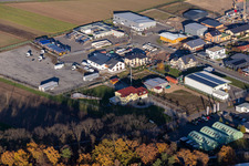 Vue aérienne de Zone commerciale à Gereut à Hatzenbühl dans le département Rhénanie-Palatinat, Allemagne