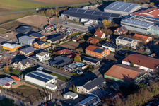 Vue oblique de Zone commerciale à Gereut à Hatzenbühl dans le département Rhénanie-Palatinat, Allemagne